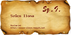 Szűcs Ilona névjegykártya