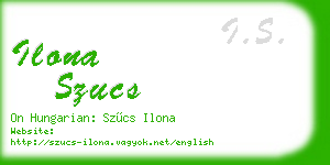 ilona szucs business card