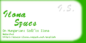 ilona szucs business card